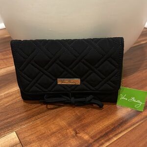 VERA BRADLEY ALL WRAPPED UP JEWELRY ROLL CLASSIC BLACK NEW WITH TAG